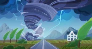 Tornado, wind and lightening represent perfect storm