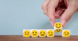 Blocks of emojis displayed on desk