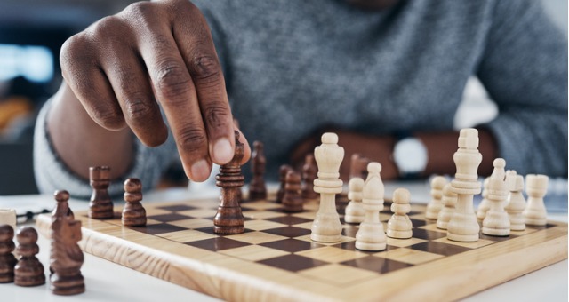 Person playing chess