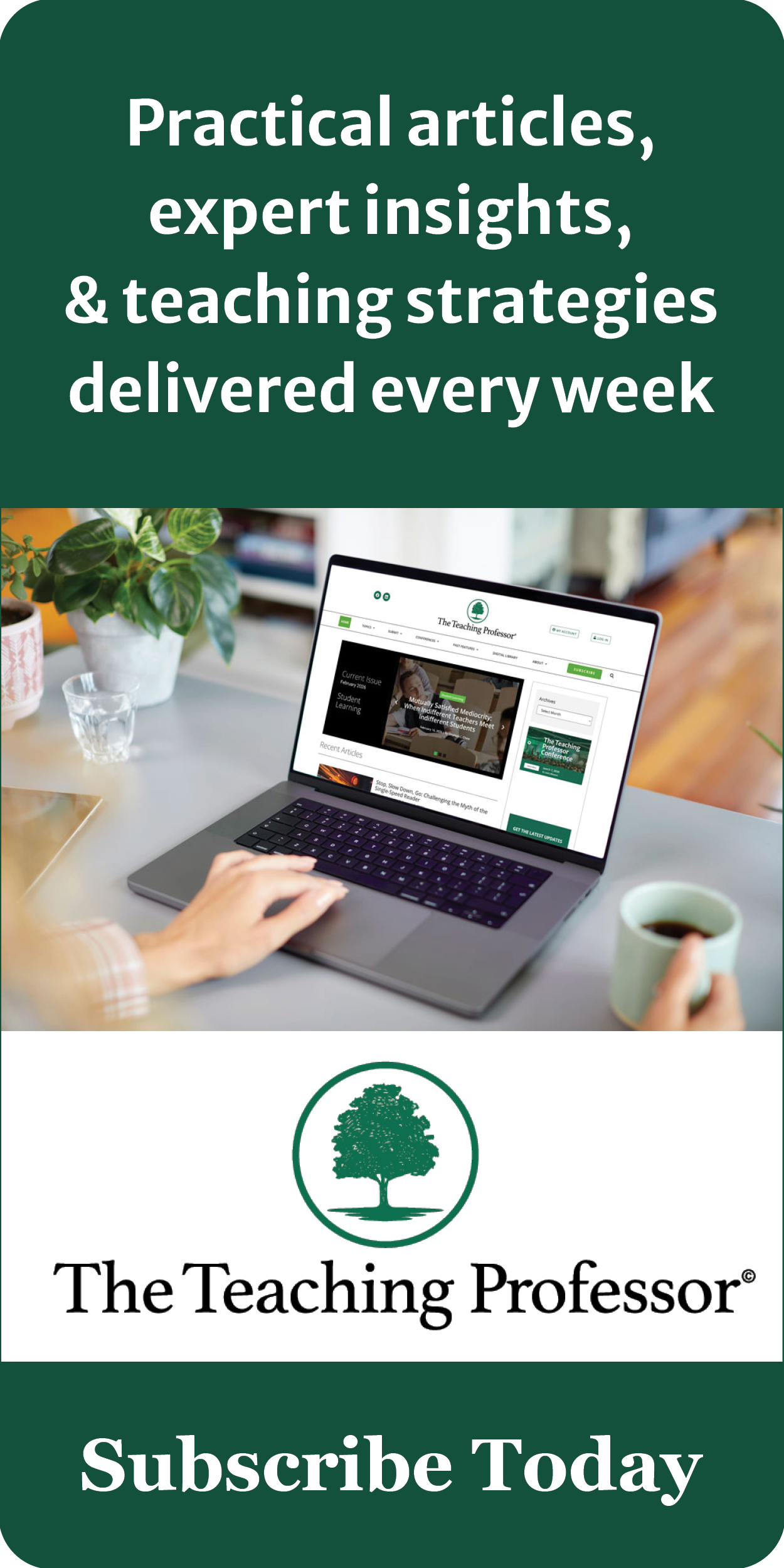 The Teaching Professor Subscription Web Ad