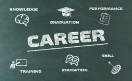Higher Education Career Readiness Concept on Blackboard
