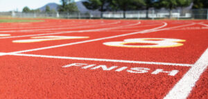 Track with finish line