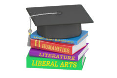 Liberal Arts Education, 3D rendering isolated on white background. Humanities education.