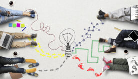 Illustration of different people from different abilities, experiences, cultures, and how they all connect and can share ideas.