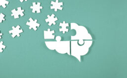 Concept of puzzle pieces connecting to form brain. Clinical reasoning concept. Critical thinking concept.