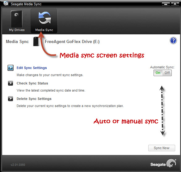 Seagate Media Sync